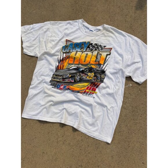 Vintage Casey Holt NASCAR Racing Graphic T shirt - Picture 3 of 8